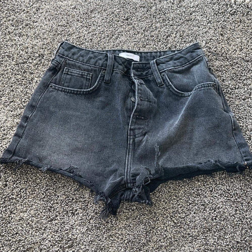 Forever 21 high rise denim shorts size 25 - Picture 1 of 2
